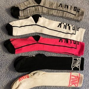 Set of 6 PINK knee high socks